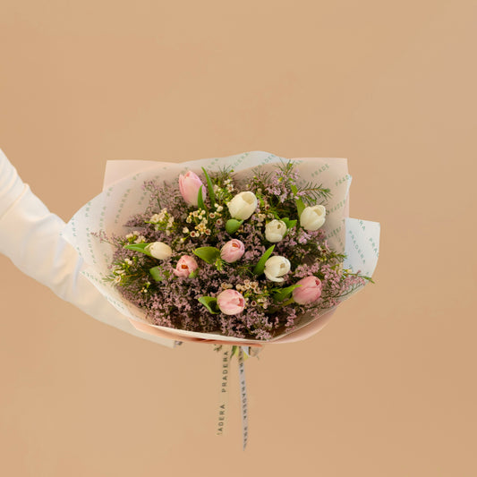 RAMO 10 TULIPANES ROSA